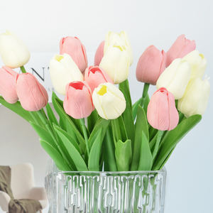 Flores de Tulipán Artificiales de PU Modernas al por Mayor, <span class=keywords><strong>Tulipanes</strong></span> Falsos Realistas al Tacto para Decoración de Bodas, Navidad, Hogar, Hotel, Venta al por Mayor de Fábrica - Product Image 4