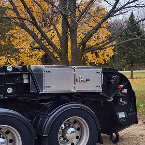 Zware uitvoering op maat gemaakte 48-18-18 inch zijdelings gemonteerde aluminium onderbody gereedschapskist met kamslot voor semi-flatbed semi-trailer vrachtwagen - Product Image 6