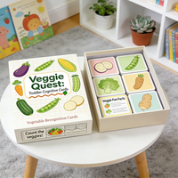 Cartes mémoire de jeu éducatif personnalisées pour la petite enfance avec finition brillante, boîte en carton couleur – Ensemble de personnalisation en papier