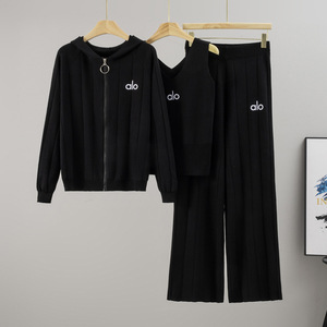 A-L-O Set Maglione <span class=keywords><strong>Donna</strong></span> Primavera Autunno in Nylon/Cotone Lavorato a <span class=keywords><strong>Maglia</strong></span> con Ricamo Antirughe alla Moda - Product Image 4