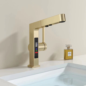 Hiện Đại Duy nhất-lỗ gắn kỹ thuật số lưu vực vòi cổ điển nóng lạnh <span class=keywords><strong>Mixer</strong></span> phòng tắm <span class=keywords><strong>tap</strong></span> với gốm cho phòng tắm - Product Image 5