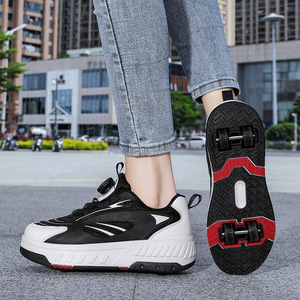 Skateboarding <b>Shoes</b> Round Toe Rubber Outsole Anti-Slippery Sporty Style Double <b>Row</b> Wheel Helios 338 - Product Image 1