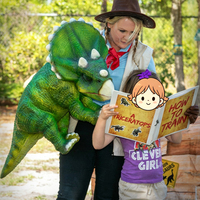 Offre Spéciale : Marionnette de dinosaure animatronique réaliste et mignonne avec sons, pour la maternelle et les parcs d'attractions, construction métallique