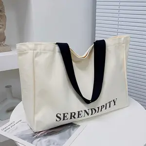 Wholesale Custom Eco Friendly Recycled Foldable Colorful Cloth Cotton Linen Canvas Shopping Tote Bag With Logo