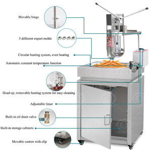 QDMECH Service professionnel Machine à churro commerciale et <span class=keywords><strong>friteuse</strong></span> <span class=keywords><strong>Friteuse</strong></span> à <span class=keywords><strong>churros</strong></span> industrielle - Product Image 3