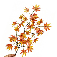 Arbre d'érable artificiel, branche d'érable artificielle colorée, feuilles d'automne pour la décoration