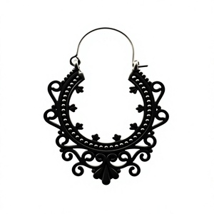 Fashion 2021 Hot Sale Brass Metal with <b>Silver</b> Plated Hoop Earring for Women - Product Image 3