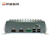 Piesia 6 * COM 2 * LAN 8 * USB DDR4 16GB X86 Linux Computadora industrial sin ventilador PC integrada con procesador Intel Core I3 I5 I7