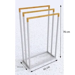 На заводе в Интернете популрный 3 слоя сушки вешалка для полотенец с Бамбуковая вешалка