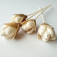 Vente directe d'usine, diffuseur de fleurs en sola de haute qualité, fleur en bois sola personnalisée