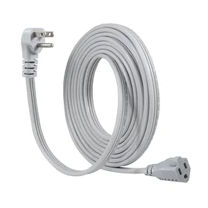 Usa 3Ft Grey Appliance 1 Ft 25Ft Outdoor Flat 3 Foot Low Profile Heavy Duty Low Profile Extension Cord