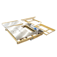 Scie à table coulissante automatique de précision WANJIA WJ680 pour le travail du bois, moteur 220V 2600W 4.2kW, pour panneaux horizontaux en bois