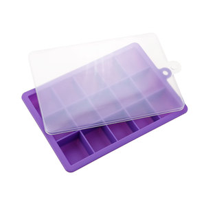 Produits de dropshipping 2026 : Moule à glaçons en silicone de qualité alimentaire avec couvercle, boîte carrée, pour agents de dropshipping - Product Image 3