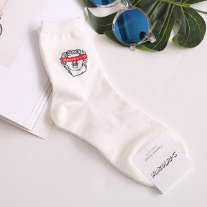 Venta al por mayor otoño e invierno nuevo Simple <span class=keywords><strong>mujer</strong></span> fantasía pensador <span class=keywords><strong>Calcetines</strong></span> - Product Image 4