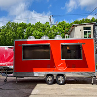 Remorques de cuisine mobiles Camions de restauration rapide pizza entièrement équipés avec cuisine complète à vendre
