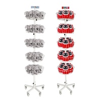 Rak Spinner kawat logam kustom, mainan boneka mewah, dudukan pajangan berputar kartu pos untuk toko ritel