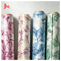 Rouleau de tissu satiné 100% polyester à motif floral imprimé numérique personnalisé, vente en gros pour robe de mariée
