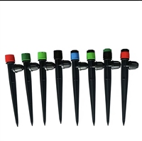 Penyiram Tanaman 13cm dengan Mur Pengunci Tunggal 4 Lubang, Tipe Bubbler Ground Stake, untuk Kebun Persemaian, Rumput, Hemat Air, Sistem Tetes Mikro Spray
