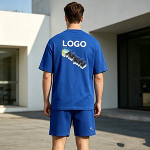 men's <b>sets</b> Custom Logo Men's Black Casual Vintage Washed T-Shirt And Ripped Shorts <b>Set</b> Casual Summer Wear <b>Set</b> for Men clothes - Product Image 4