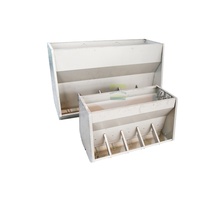 Comedero de Engorde de Acero Inoxidable de Doble Cara GREAT FARM, Duradero e Imprescindible para Granjas Porcinas