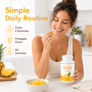 Suministro orgánico a granel de alta calidad 50000u/G Selenim Nattokinase suplemento de curcumina quercetina enzima bromelina gomitas para la salud - Product Image 4
