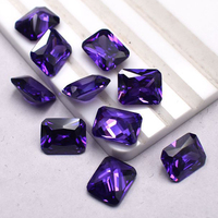 Pierre synthétique CZ 5A, forme octogonale, pierre cubique de couleur violet/D-violet, zircone cubique, pierre précieuse en vrac
