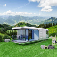 Capsule de camping de conception luxueuse Maisons préfabriquées Capsule spatiale de maison de capsule de mode moderne avec système intelligent