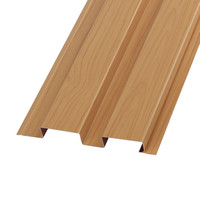 Paneles de Techo Metálicos con Acabado de Madera, Resistentes al Agua, Duraderos, de Aluminio, para Decoración de Pasillos de Hotel