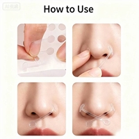 Leici Patch Nasal en Forme d'Aile de Haltère, Couleur Unie, Doux, Très Élastique, Respirant, Confortable, Anti-chute, Hypoallergénique