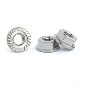 Écrou à bride hexagonale en acier au carbone GR5 M8, filetage droit, finition brute, autobloquant, pour axe arrière de moto, fixation antidérapante - Product Image 3