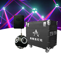 Lumière cinétique de levage de ballon de football 6*5W RGB 3-en-1 LED dynamique, sphère de levage à treuil 13CH DMX512, éclairage d'effet pour discothèque, club, DJ, scène