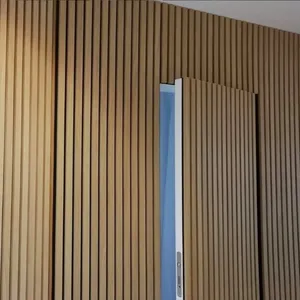 Decoratieve Akupanel Interieur Geluid Absorting Hout Slat Wall Panel Mdf Akoestische Panel Akustik Panel