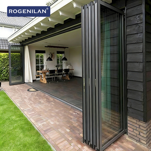 Puerta Plegable de Aluminio Rogenilan China, Puerta Corredera Plegable de Doble Vidrio con Pantalla Panorámica - Product Image 4