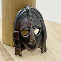 En gros, Broche de revers en métal argenté antique, motif masque égyptien 3D, pour collection, vêtements et poitrine, avec logo personnalisé