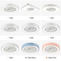 Ventilateur de plafond intelligent 732A avec télécommande et lumière, 50 cm 60 cm, pour chambre à coucher, par une entreprise de fabrication de ventilateurs de plafond