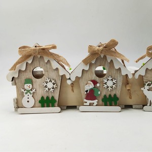 Adorno navideño de madera con forma de arco, decoración colgante para el hogar, estilo rústico, diseño de Feliz Navidad - Product Image 2