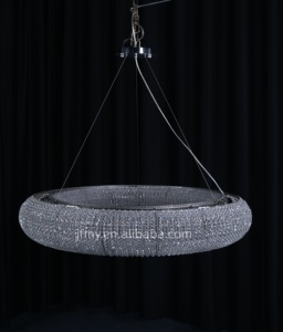 Lustre LED rond en cristal de luxe RH Lighting Decoration Home Crystal Halo Smoke pour villa et salon - Product Image 6