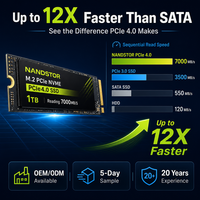 Pabrik Nandstor Grosir OEM M.2 SSD 128GB 256GB 512GB 1TB 2TB NVMe PCIe Gen3 Gen4 Internal Solid State Drive OEM ODM Kustom