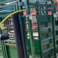 Échelles de chute de compression de bétail galvanisées automatiques résistantes modélisation 3D disponible équipement de ferme d'écrasement de bétail pour le bétail