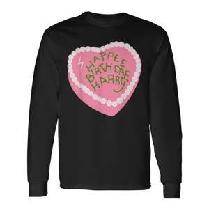 Happee Birthdae Harry T-shirt à manches longues avec motif cœur rose, cadeau d'anniversaire - Product Image 1