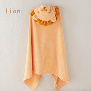 สัตว์น่ารักดูดซับอย่างรวดเร็วขนแกะปะการังเด็กคลุมด้วยผ้าห่อตัวผ้าเช็ดตัวเด็ก - Product Image 6