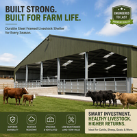 Structure en acier préfabriquée pour étable à vaches laitières, hangar à bétail préfabriqué en acier pour ferme