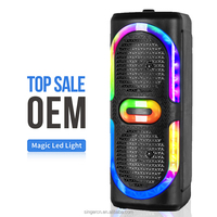 CH-6618 CH-6633 Altavoz Inalámbrico Bluetooth Portátil con Luces LED, Radio, Sistema de Sonido Boombox