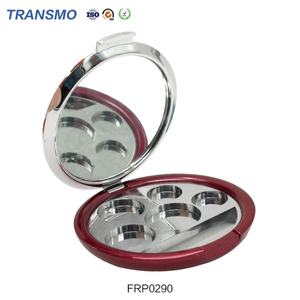 Boîte à poudre de maquillage ronde en plastique avec 4 compartiments, boîte à poudre de protéines, boîte à blush, emballage de boîte à poudre - Product Image 4