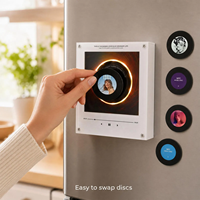 Aimant de réfrigérateur rotatif NFC personnalisable avec musique, lumière LED chaude, aimant vinyle à activer par le toucher, souvenir de mariage et d'affaires en gros