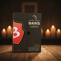 Boîtes cadeaux personnalisées en papier rigide UV avec logo imprimé, pour vin et whisky, avec fermeture magnétique, dorure à chaud, emballage de Noël