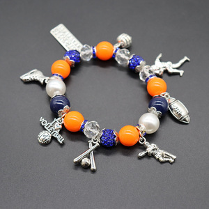 Best-seller Bracelet d'équipe de football personnalisé <span class=keywords><strong>NFL</strong></span> 32 en alliage de zinc élastique de style bohème pour hommes et femmes. pour les fêtes - Product Image 4