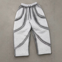 Proveedor de sudaderas con capucha lisas de alta calidad OEM, unisex, grises, negras y blancas a rayas, de algodón de 430 g/m², con lavado ácido, múltiples bolsillos, corte holgado y cremallera.