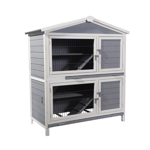 Kaliteli ahşap 3 katlı tavşan kafesi kapalı küçük satılık evcil hayvan evleri - Product Image 3