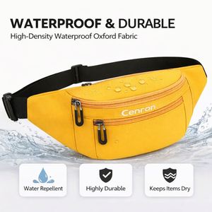 Unisex High Quality Nylon <b>Pillow</b> Shape Waist Bag Running Hiking Travel-<b>Waterproof</b> Adjustable Outdoor Sports Style Crossbody Bag - Product Image 4
